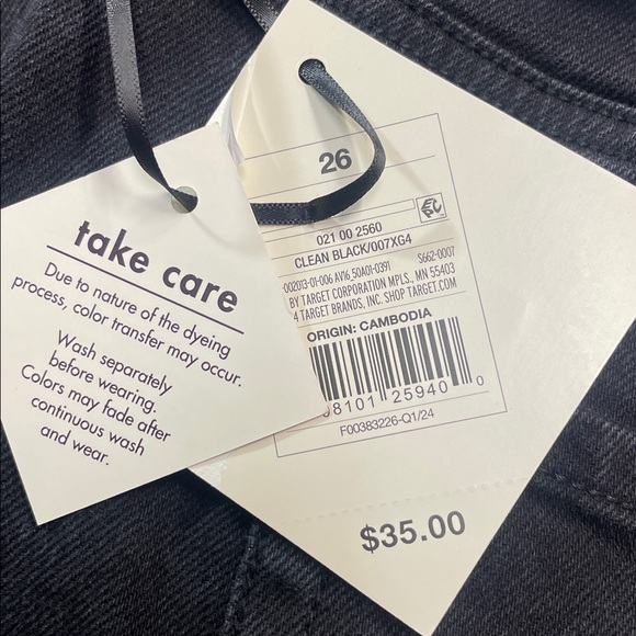 Ava & Viv Wide Leg High Rise Relaxed Fit Black Denim Jeans Plus Size 26 | NWT - Picture 5 of 9